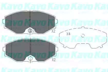 KBP-6553 KAVO PARTS Комплект тормозных колодок, дисковый тормоз KBP-6553 KAVO PARTS Комплект тормозных колодок, дисковый тормоз