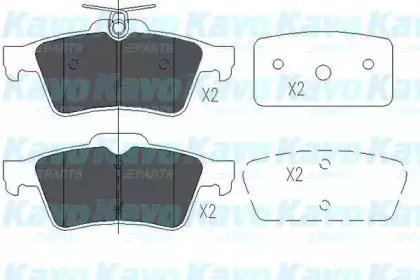 KBP-6554 KAVO PARTS Комплект тормозных колодок, дисковый тормоз KBP-6554 KAVO PARTS Комплект тормозных колодок, дисковый тормоз