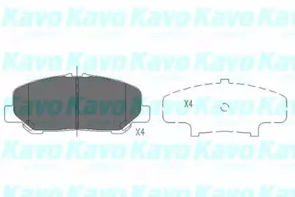 KBP-9101 KAVO PARTS Комплект тормозных колодок, дисковый тормоз KBP-9101 KAVO PARTS Комплект тормозных колодок, дисковый тормоз