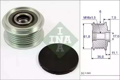 535 0022 10 INA Механизм свободного хода генератора 535 0022 10 INA Механизм свободного хода генератора