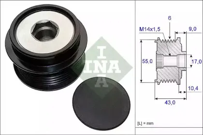 535 0208 10 INA Механизм свободного хода генератора 535 0208 10 INA Механизм свободного хода генератора