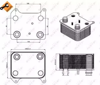31235 NRF масляный радиатор, двигательное масло 31235 NRF масляный радиатор, двигательное масло