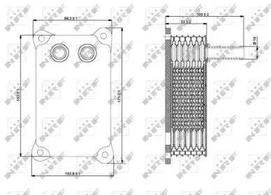 31294 NRF масляный радиатор, двигательное масло 31294 NRF масляный радиатор, двигательное масло