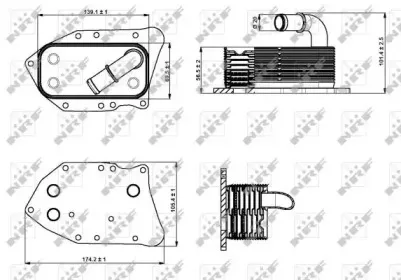 31340 NRF масляный радиатор, двигательное масло 31340 NRF масляный радиатор, двигательное масло