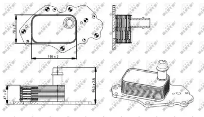 31347 NRF масляный радиатор, двигательное масло 31347 NRF масляный радиатор, двигательное масло