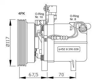 32055G NRF Компрессор, кондиционер 32055G NRF Компрессор, кондиционер