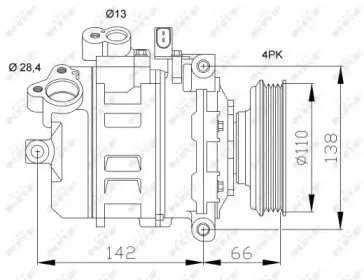 32106G NRF Компрессор, кондиционер 32106G NRF Компрессор, кондиционер