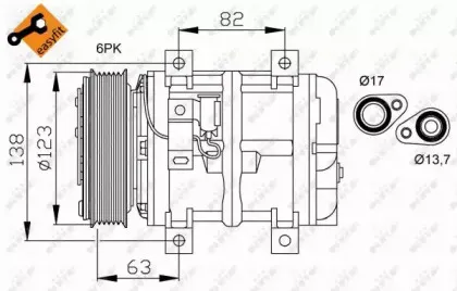32112G NRF Компрессор, кондиционер 32112G NRF Компрессор, кондиционер