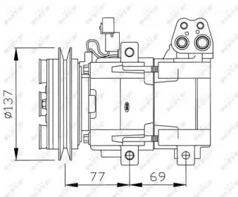 32115G NRF Компрессор, кондиционер 32115G NRF Компрессор, кондиционер