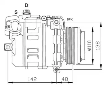 32128G NRF Компрессор, кондиционер 32128G NRF Компрессор, кондиционер