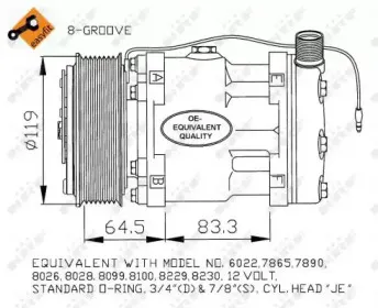 32142 NRF Компрессор, кондиционер 32142 NRF Компрессор, кондиционер