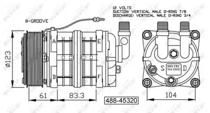 32160G NRF Компрессор, кондиционер 32160G NRF Компрессор, кондиционер