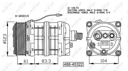32162G NRF Компрессор, кондиционер 32162G NRF Компрессор, кондиционер