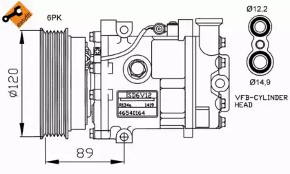 32189G NRF Компрессор, кондиционер 32189G NRF Компрессор, кондиционер