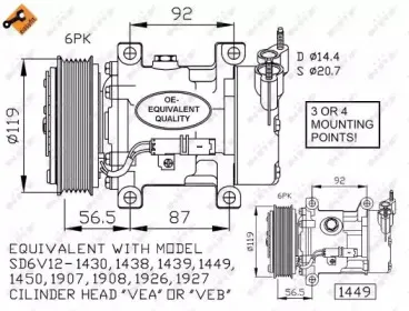 32227 NRF Компрессор, кондиционер 32227 NRF Компрессор, кондиционер