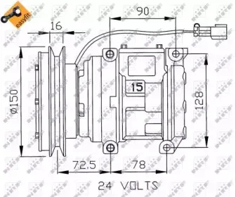 32243 NRF Компрессор, кондиционер 32243 NRF Компрессор, кондиционер
