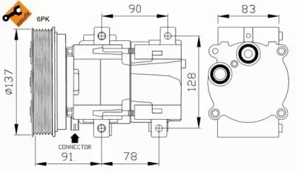 32301G NRF Компрессор, кондиционер 32301G NRF Компрессор, кондиционер