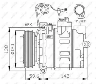 32377G NRF Компрессор, кондиционер 32377G NRF Компрессор, кондиционер