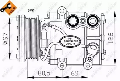 32401 NRF Компрессор, кондиционер 32401 NRF Компрессор, кондиционер