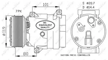 32481 NRF Компрессор, кондиционер 32481 NRF Компрессор, кондиционер