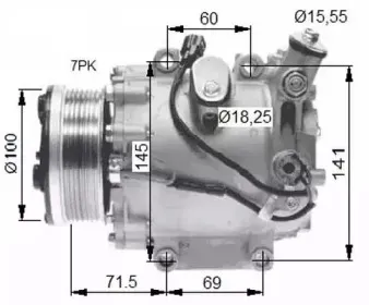 32491G NRF Компрессор, кондиционер 32491G NRF Компрессор, кондиционер