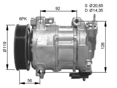 32593G NRF Компрессор, кондиционер 32593G NRF Компрессор, кондиционер