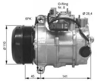 32676G NRF Компрессор, кондиционер 32676G NRF Компрессор, кондиционер