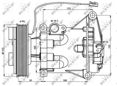 32687 NRF Компрессор, кондиционер 32687 NRF Компрессор, кондиционер