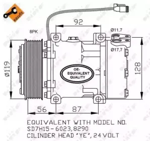 32703 NRF Компрессор, кондиционер 32703 NRF Компрессор, кондиционер