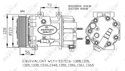 32772 NRF Компрессор, кондиционер 32772 NRF Компрессор, кондиционер