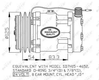 32873 NRF Компрессор, кондиционер 32873 NRF Компрессор, кондиционер