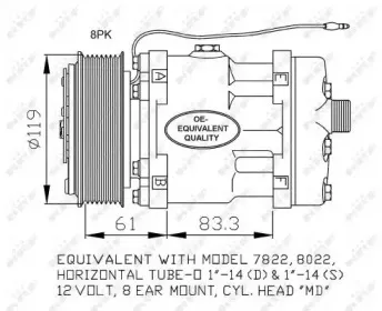 32874 NRF Компрессор, кондиционер 32874 NRF Компрессор, кондиционер