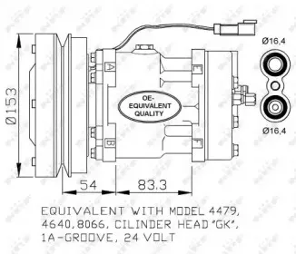 32879 NRF Компрессор, кондиционер 32879 NRF Компрессор, кондиционер