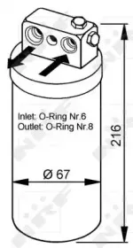 33104 NRF Осушитель, кондиционер 33104 NRF Осушитель, кондиционер
