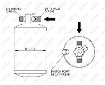 33292 NRF Осушитель, кондиционер 33292 NRF Осушитель, кондиционер