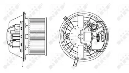 34169 NRF Электродвигатель, вентиляция салона 34169 NRF Электродвигатель, вентиляция салона