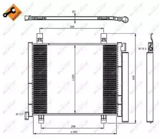350045 NRF Конденсатор, кондиционер 350045 NRF Конденсатор, кондиционер