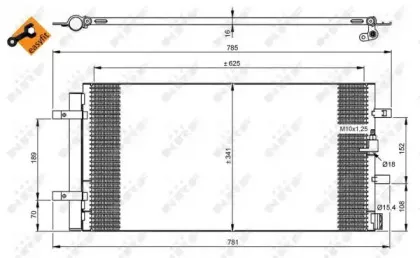 350046 NRF Конденсатор, кондиционер 350046 NRF Конденсатор, кондиционер