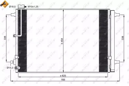 350059 NRF Конденсатор, кондиционер 350059 NRF Конденсатор, кондиционер