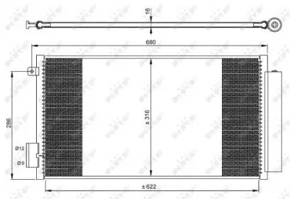 350061 NRF Конденсатор, кондиционер 350061 NRF Конденсатор, кондиционер