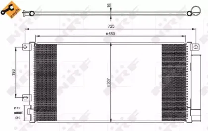 350067 NRF Конденсатор, кондиционер 350067 NRF Конденсатор, кондиционер