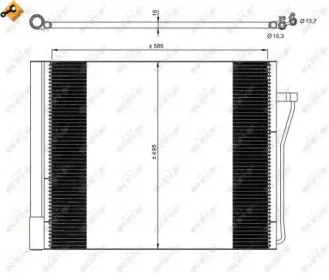 350077 NRF Конденсатор, кондиционер 350077 NRF Конденсатор, кондиционер