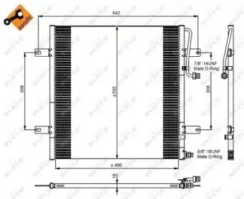 350084 NRF Конденсатор, кондиционер 350084 NRF Конденсатор, кондиционер