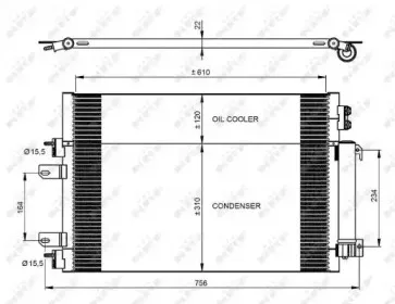 350086 NRF Конденсатор, кондиционер 350086 NRF Конденсатор, кондиционер