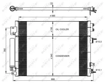 350088 NRF Конденсатор, кондиционер 350088 NRF Конденсатор, кондиционер