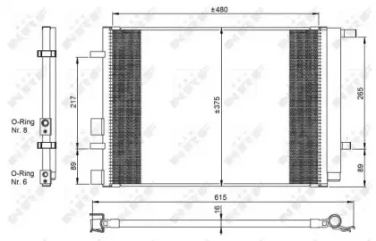 350095 NRF Конденсатор, кондиционер 350095 NRF Конденсатор, кондиционер