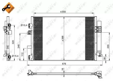 350209 NRF Конденсатор, кондиционер 350209 NRF Конденсатор, кондиционер