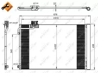 350214 NRF Конденсатор, кондиционер 350214 NRF Конденсатор, кондиционер