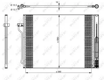 350325 NRF Конденсатор, кондиционер 350325 NRF Конденсатор, кондиционер