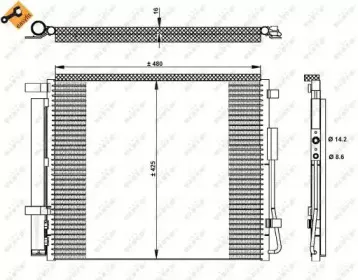 350333 NRF Конденсатор, кондиционер 350333 NRF Конденсатор, кондиционер